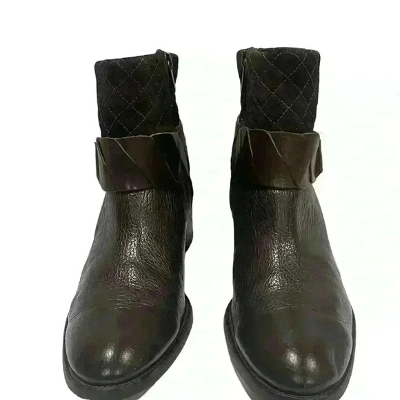 Brighton Johnny Women’s  Brown Woven Leather Booties Size 10 M - Picture 3 of 12